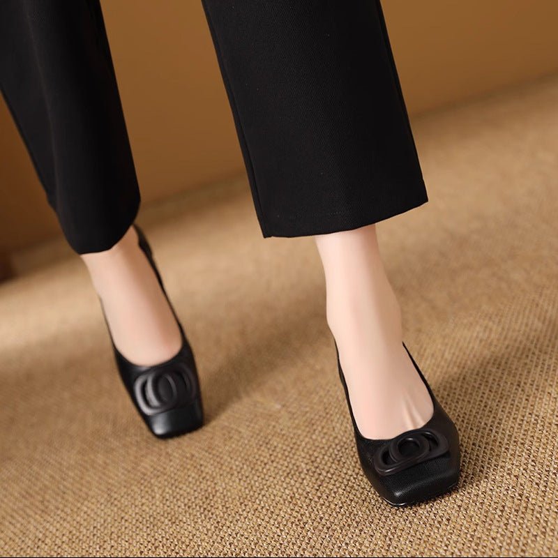 Chaussures Mary Jane en Cuir Polyvalentes pour Femme à Talons Hauts Élégants - IVOIRART.COM