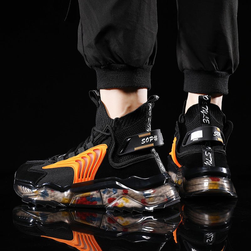 Chaussures montantes pour hommes, semelle épaisse, respirantes, décontractées - IVOIRART.COM