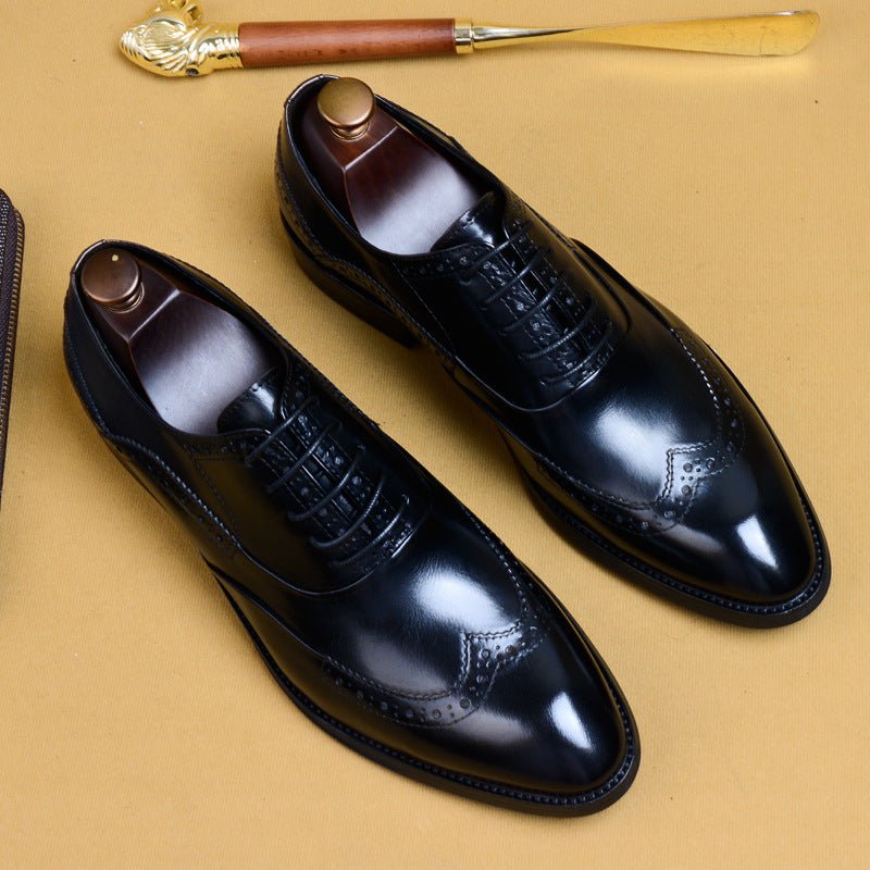 Chaussures Oxford Pointues Homme - Formelles et Professionnelles, Cuir Véritable - IVOIRART.COM