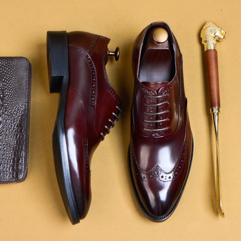 Chaussures Oxford Pointues Homme - Formelles et Professionnelles, Cuir Véritable - IVOIRART.COM