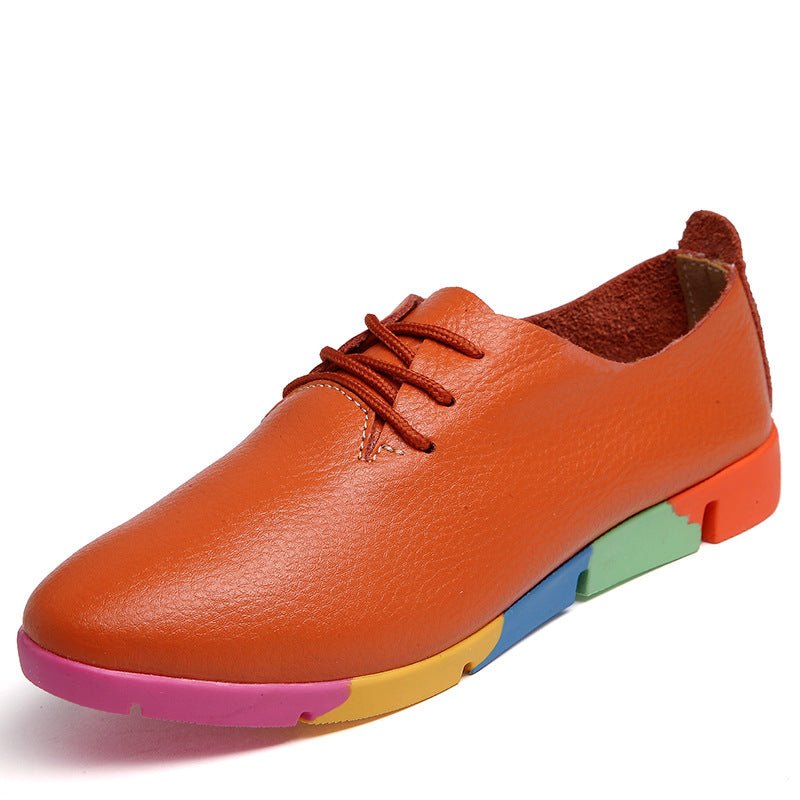 Chaussures pointues pour femmes en cuir blanc, confort infirmière, style décontracté, offres en gros - IVOIRART.COM