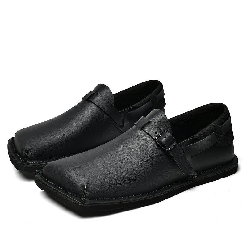 Chaussures pour hommes en cuir souple grande taille, semelle molle, élégantes - IVOIRART.COM