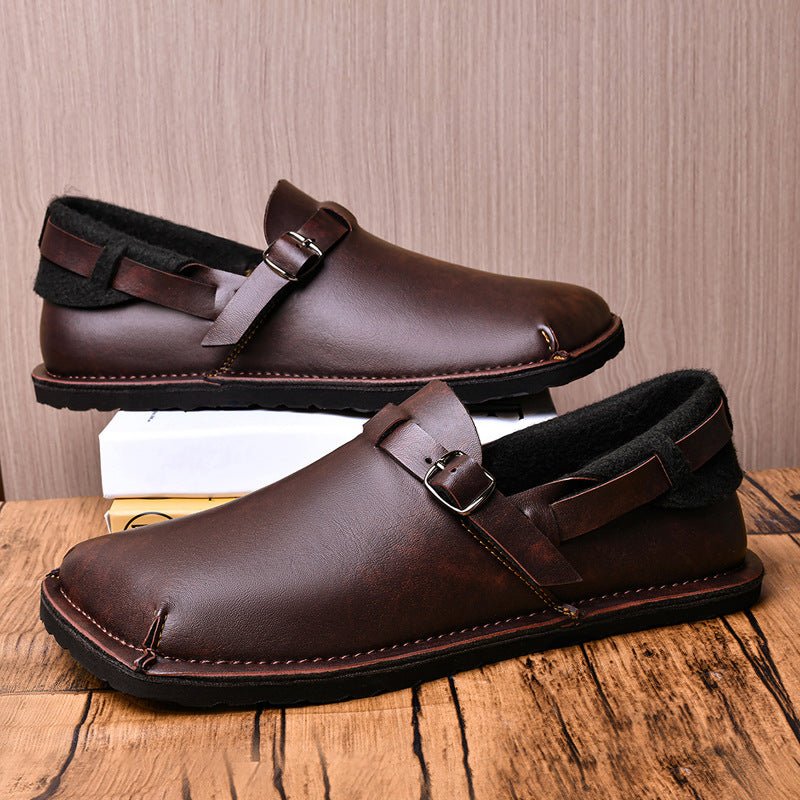 Chaussures pour hommes en cuir souple grande taille, semelle molle, élégantes - IVOIRART.COM
