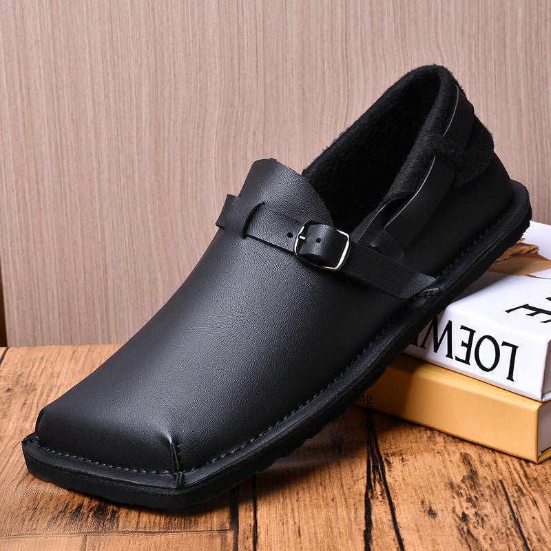 Chaussures pour hommes en cuir souple grande taille, semelle molle, élégantes - IVOIRART.COM