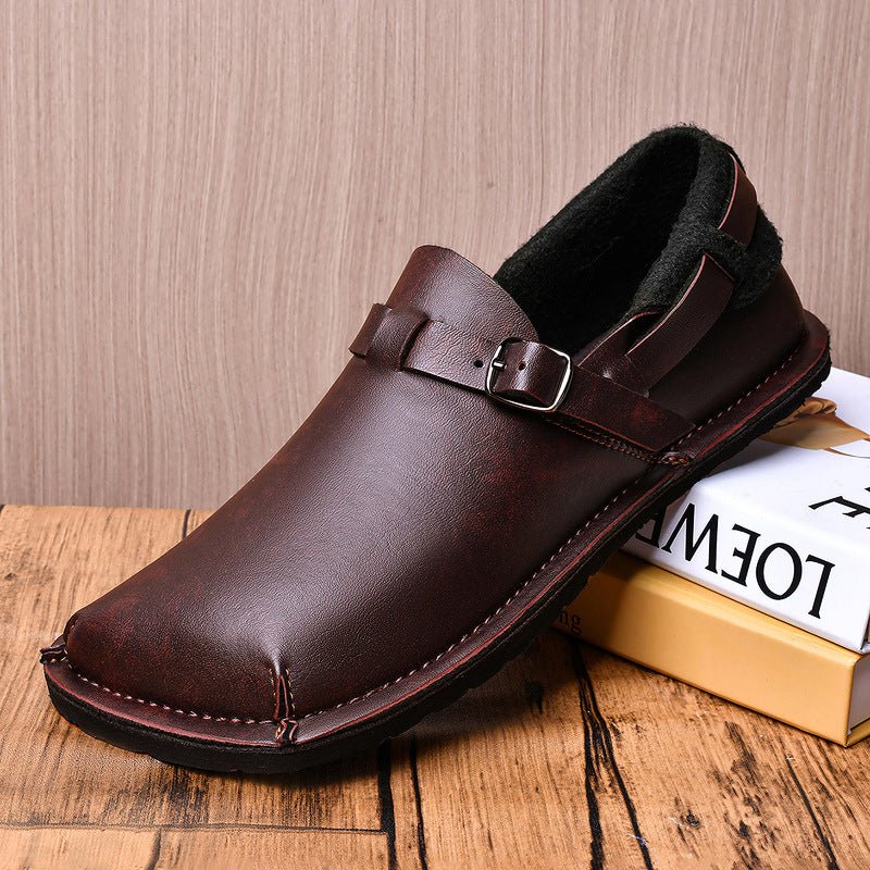 Chaussures pour hommes en cuir souple grande taille, semelle molle, élégantes - IVOIRART.COM
