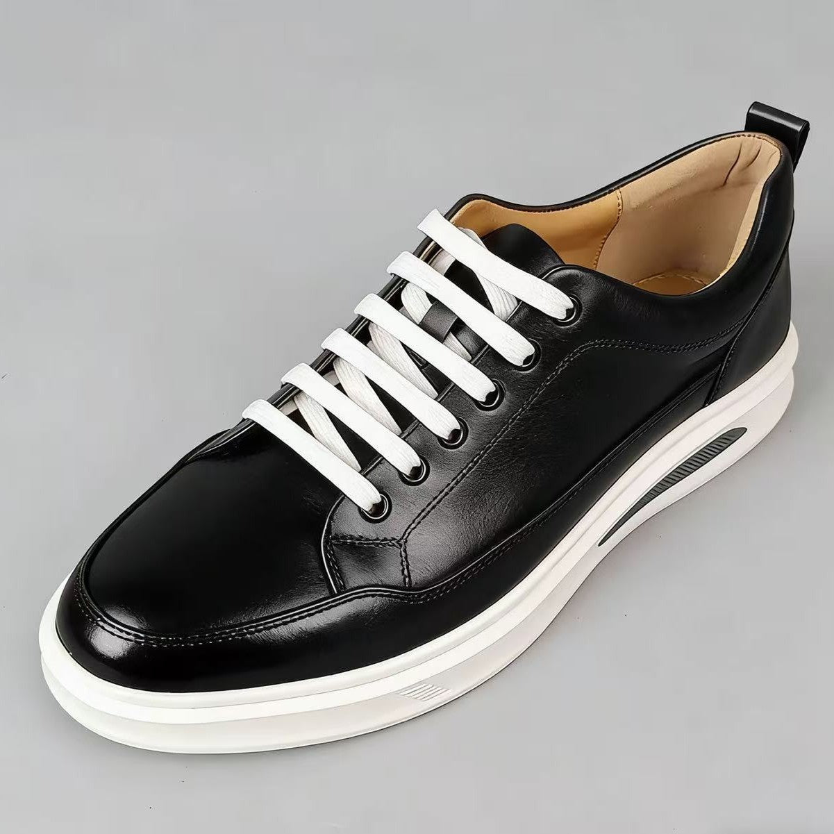 Chaussures pour hommes polyvalentes de style coréen, sport en cuir allure moderne - IVOIRART.COM