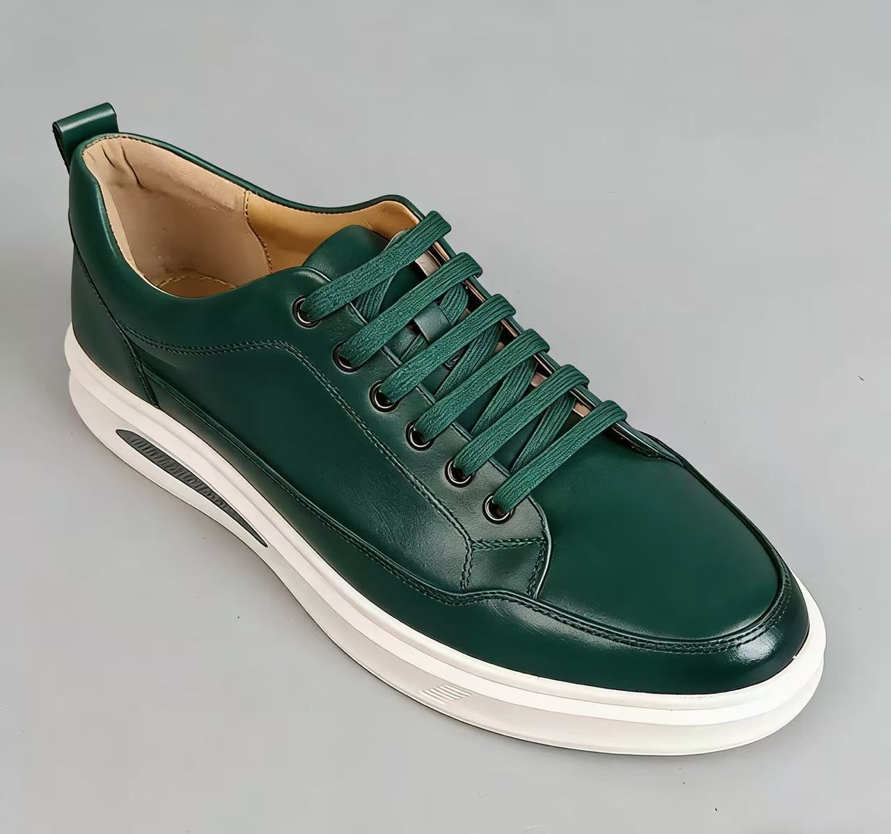 Chaussures pour hommes polyvalentes de style coréen, sport en cuir allure moderne - IVOIRART.COM