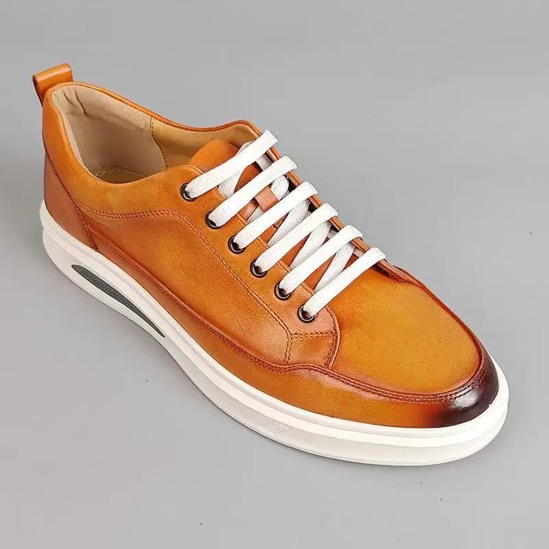 Chaussures pour hommes polyvalentes de style coréen, sport en cuir allure moderne - IVOIRART.COM