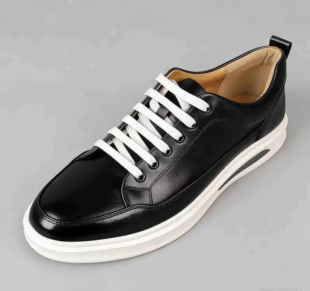 Chaussures pour hommes polyvalentes de style coréen, sport en cuir allure moderne - IVOIRART.COM