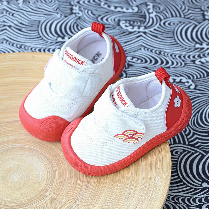 Chaussures souples en coton pour garçons 0 - 3 ans, printemps - été, sans risque de perte - IVOIRART.COM