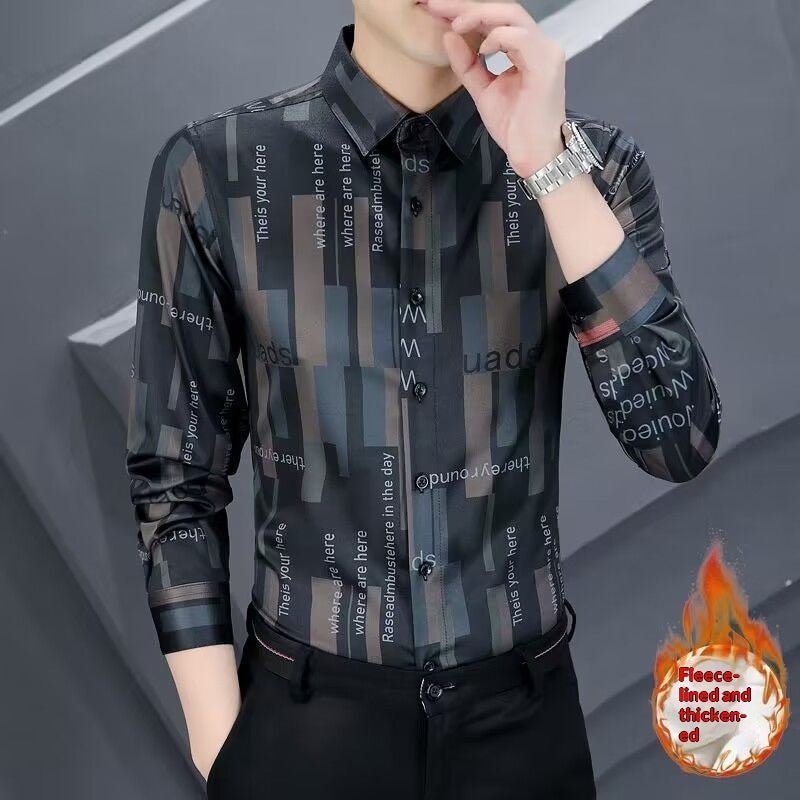 Chemise Homme Décontractée à Manches Longues, Tendance et Confortable en Soie - IVOIRART.COM