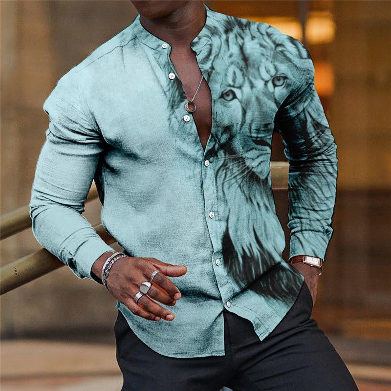 Chemise homme respirante manches longues imprimée - Cardigan sport léger confort - IVOIRART.COM