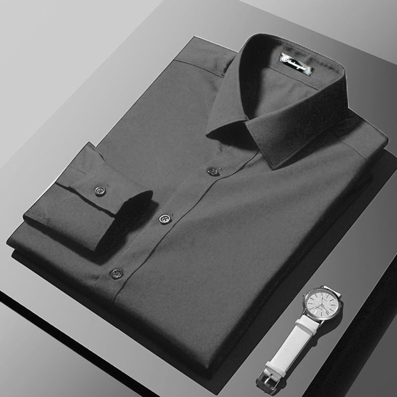 Chemise professionnelle formelle à manches longues style coréen pour affaires - IVOIRART.COM