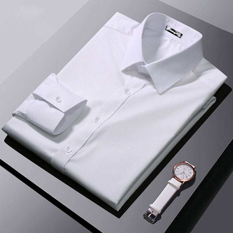 Chemise professionnelle formelle à manches longues style coréen pour affaires - IVOIRART.COM