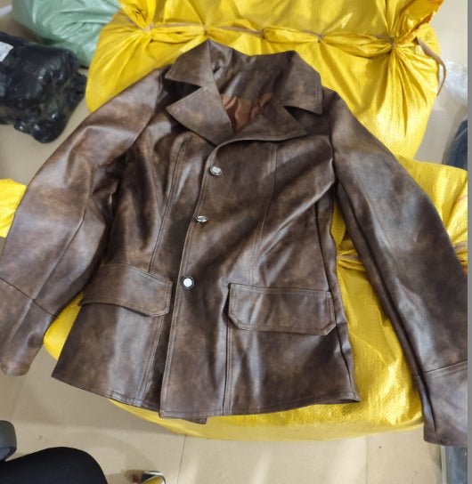 Chic Retro Cool Biker Leather Jacket Top - IVOIRART.COM
