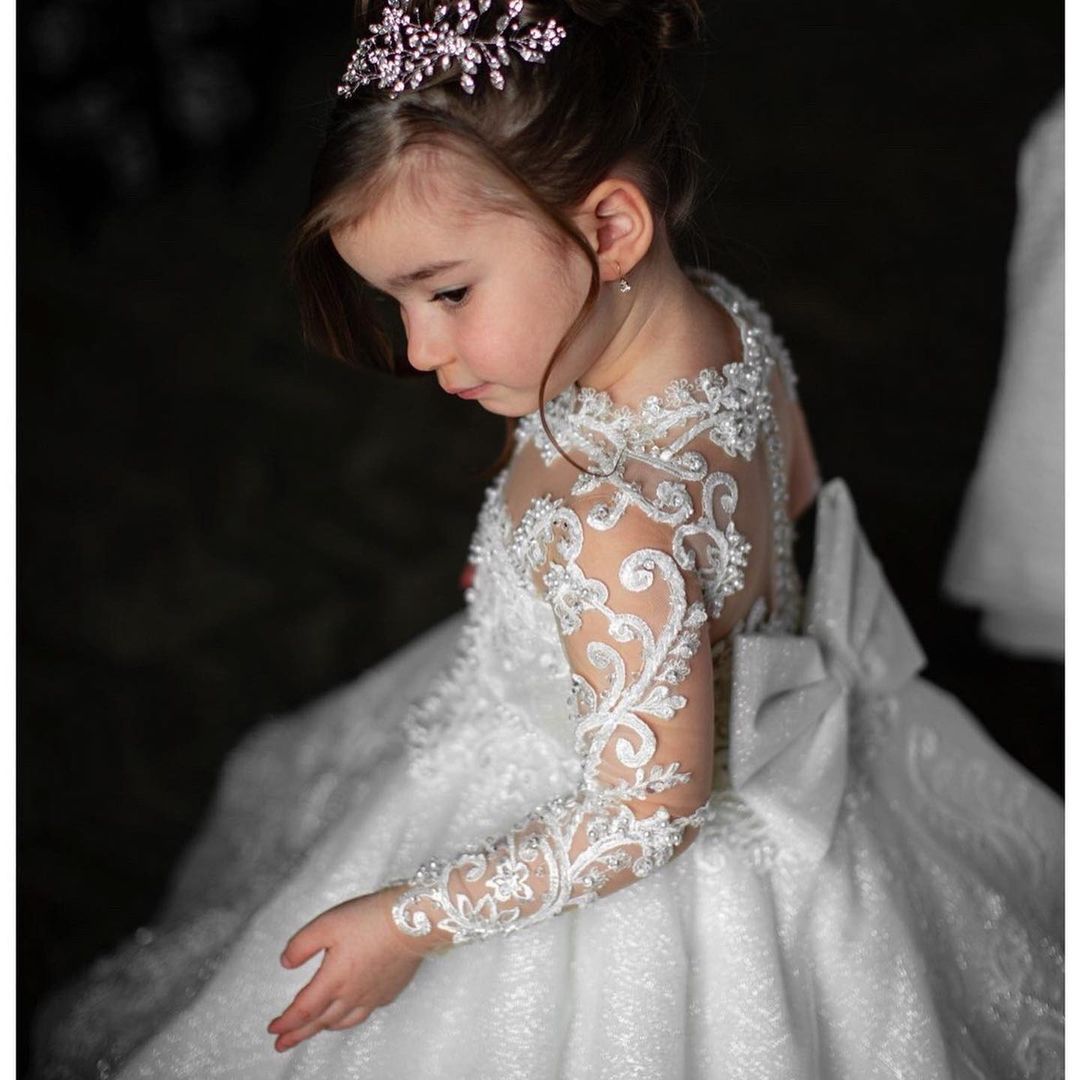 Children's Birthday Princess Dresses Of Bride Fellow Kids Bow Tulle Tutu Skirt - IVOIRART.COM