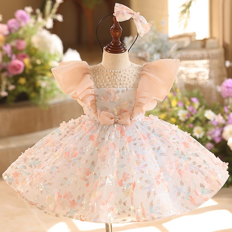 Children's Dress Princess Girl Birthday Party Formal Dress - IVOIRART.COM