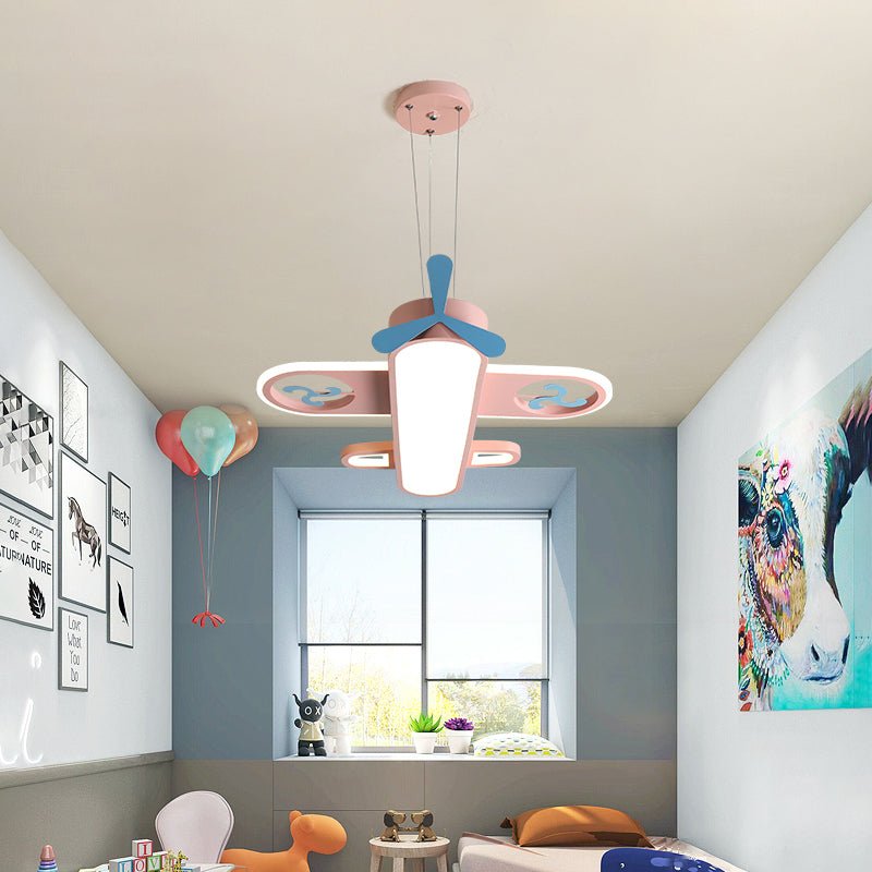 Children's Room Plane Light Led Cartoon Chandelier - IVOIRART.COM