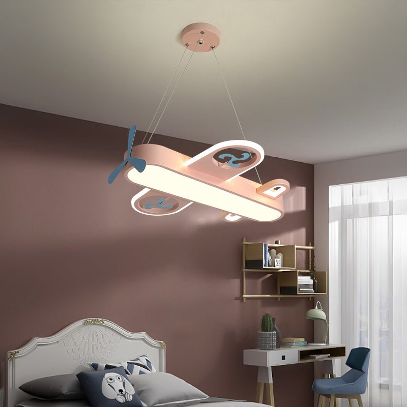Children's Room Plane Light Led Cartoon Chandelier - IVOIRART.COM