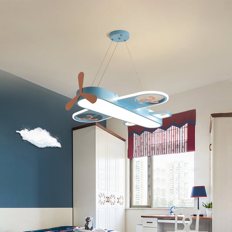 Children's Room Plane Light Led Cartoon Chandelier - IVOIRART.COM