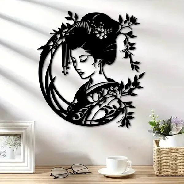 CIFbuy Décoration Murale en Fer Forgé Japonais Vintage Zen pour Porche Jardin Patio Salon Chambre Bureau - IVOIRART.COM