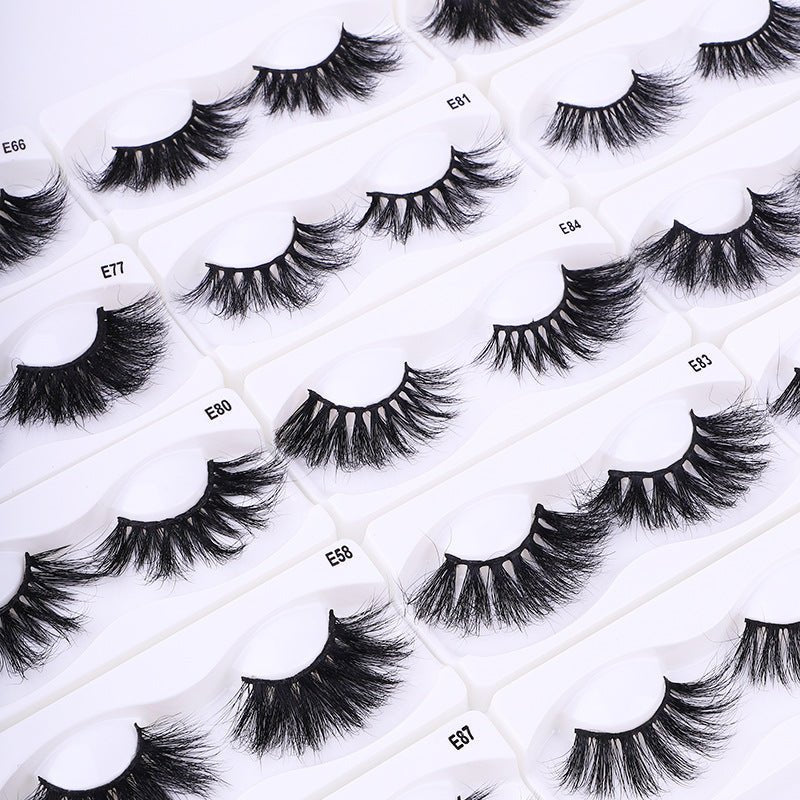 Cils faits main en poils de vison, 15 styles, noir, taille 25 mm pour un regard captivant - IVOIRART.COM