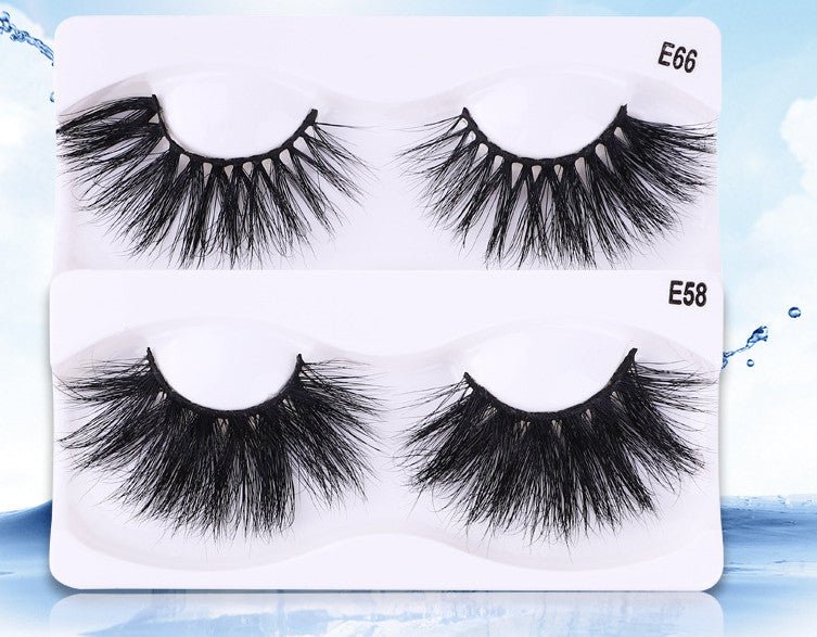 Cils faits main en poils de vison, 15 styles, noir, taille 25 mm pour un regard captivant - IVOIRART.COM