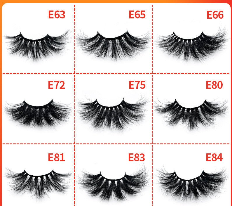 Cils faits main en poils de vison, 15 styles, noir, taille 25 mm pour un regard captivant - IVOIRART.COM