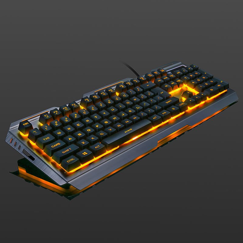 Clavier de jeu filaire ergonomique pour ordinateur portable et bureau 46x17x3,6cm USB - IVOIRART.COM