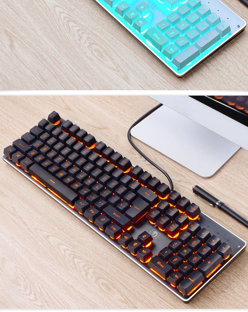 Clavier de Jeu Filaire Manipulateur Ordinateur Bureau Style Punk Rétro Lumineux - IVOIRART.COM