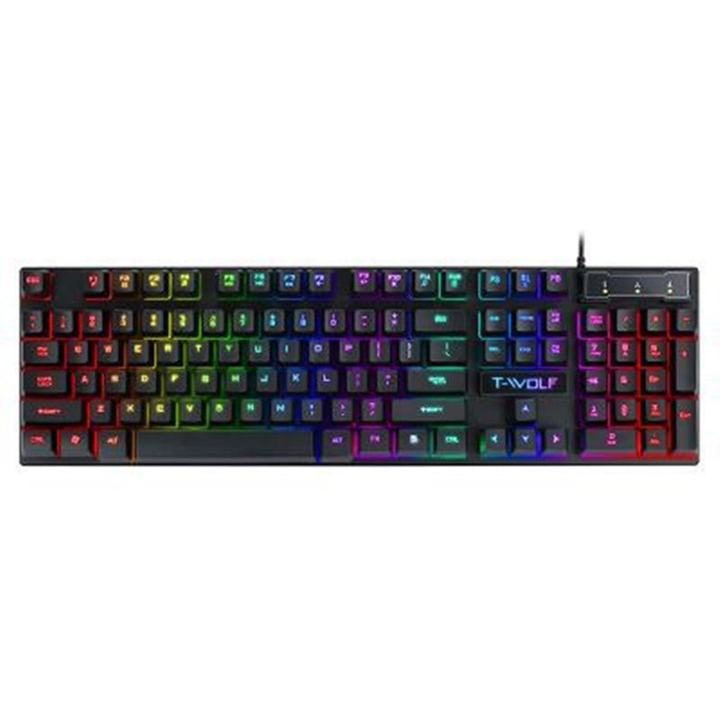 Clavier Filaire Lumineux USB Gamer avec Effet Flottant et Manipulateur - IVOIRART.COM