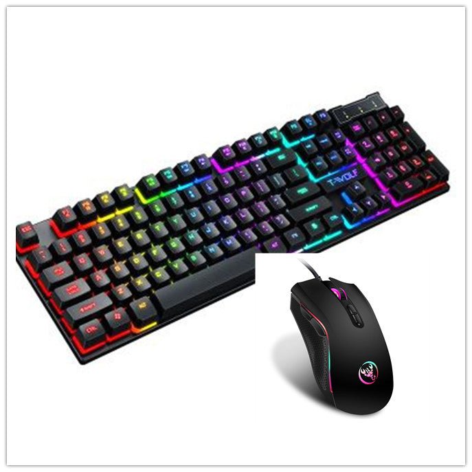 Clavier Filaire Lumineux USB Gamer avec Effet Flottant et Manipulateur - IVOIRART.COM