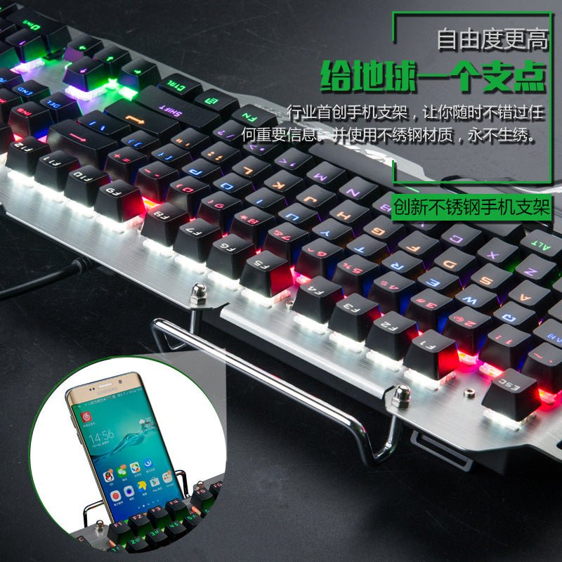 Clavier mécanique de jeu filaire en métal, rétroéclairage multicolore, ultra design - IVOIRART.COM
