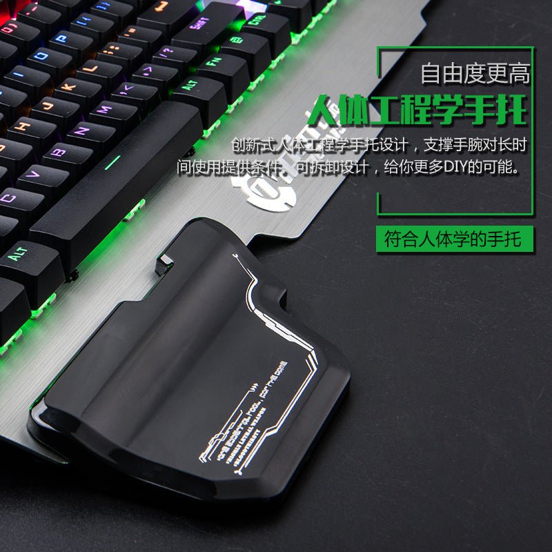 Clavier mécanique de jeu filaire en métal, rétroéclairage multicolore, ultra design - IVOIRART.COM
