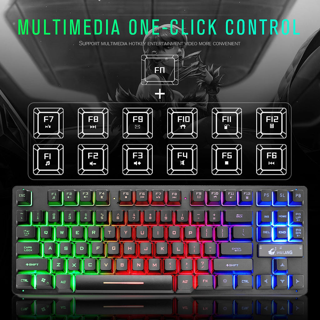Clavier mécanique électronique pour jeux, clavier universel pour ordinateur portable USB - IVOIRART.COM