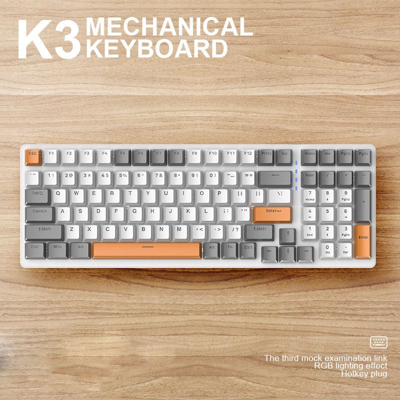 Clavier Mécanique en Plastique pour Ordinateur avec 100 Touches et Connexion USB - IVOIRART.COM