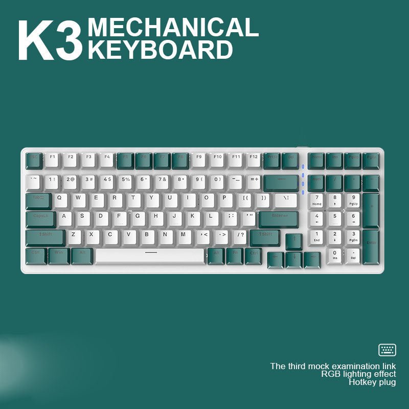 Clavier Mécanique en Plastique pour Ordinateur avec 100 Touches et Connexion USB - IVOIRART.COM