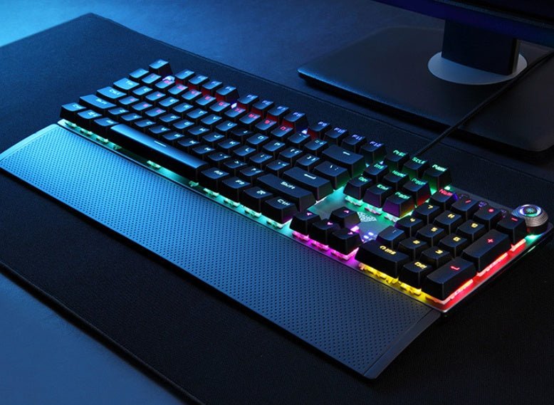 Clavier mécanique filaire F2088 avec 108 touches, course 4,0 mm, repose-poignets intégré pour une expérience de frappe optimale - IVOIRART.COM