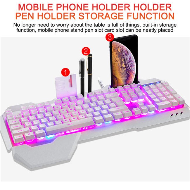 Clavier mécanique filaire pour gaming avec rétroéclairage RGB et design ergonomique - IVOIRART.COM