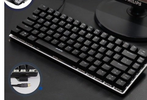 Clavier Mécanique pour Notebook de Jeu Heijue AK33 avec 82 Touches Rétroéclairées - IVOIRART.COM