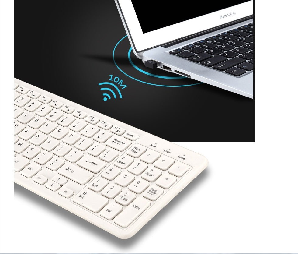 Clavier sans fil universel pour bureau et jeu sur ordinateur portable, design ergonomique - IVOIRART.COM