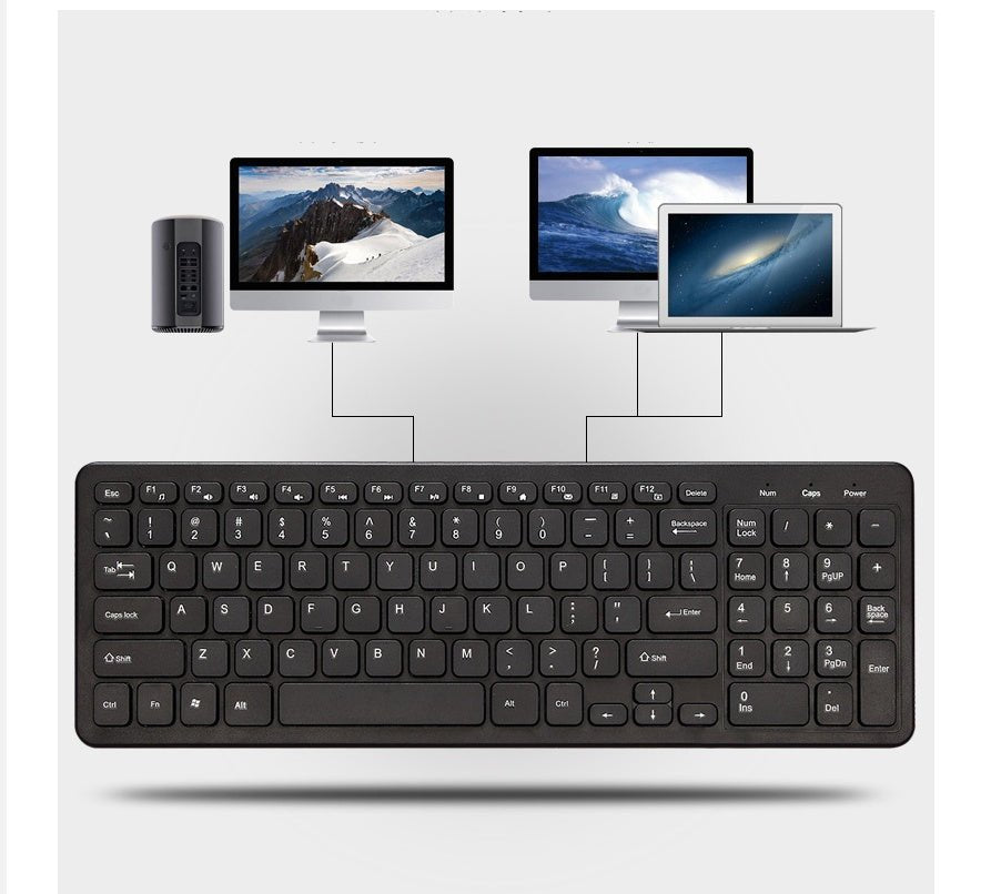 Clavier sans fil universel pour bureau et jeu sur ordinateur portable, design ergonomique - IVOIRART.COM