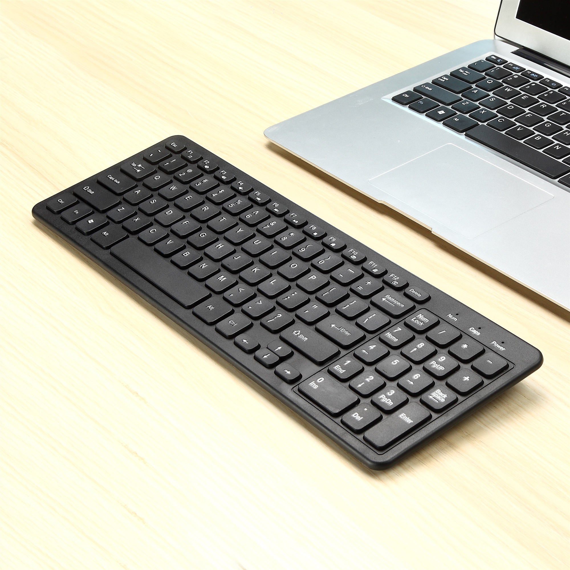 Clavier sans fil universel pour bureau et jeu sur ordinateur portable, design ergonomique - IVOIRART.COM