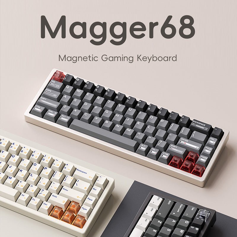 Clavier Tuo 68 touches Aluminium - Axe magnétique GATERON White Porcelain Jade + - IVOIRART.COM