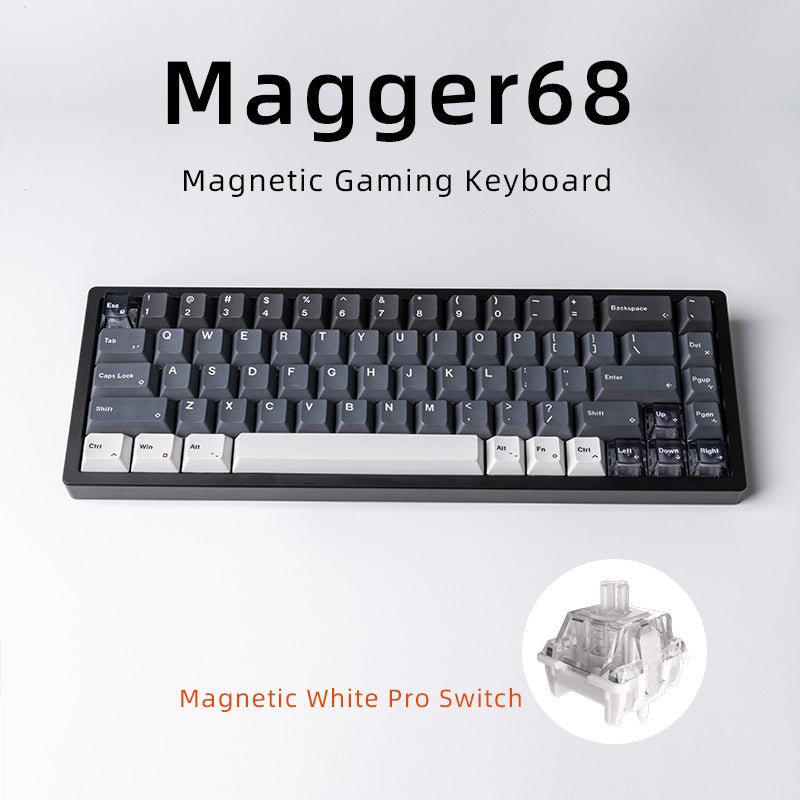 Clavier Tuo 68 touches Aluminium - Axe magnétique GATERON White Porcelain Jade + - IVOIRART.COM