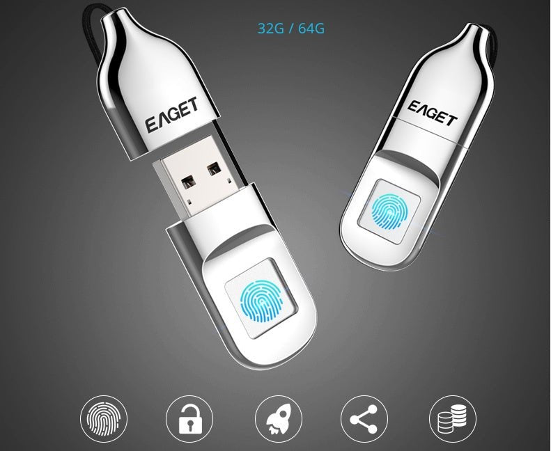Clé USB cryptée avec lecture d’empreinte digitale – Sécurité avancée 32/64 Go - IVOIRART.COM