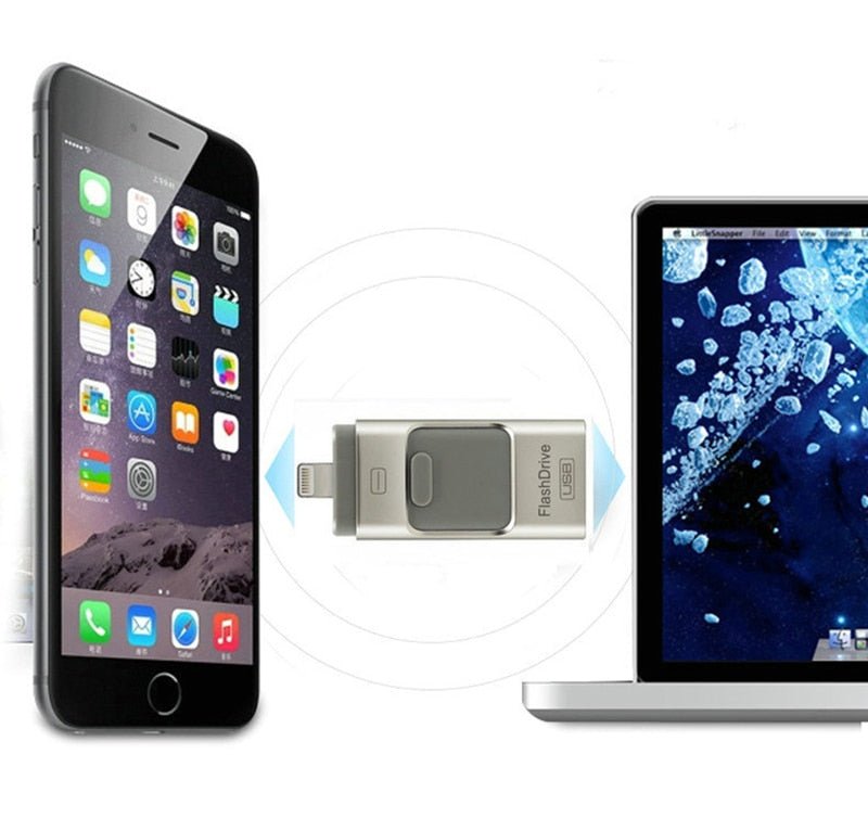 Clé USB Trois en Un OTG pour Ordinateur et Téléphone Portable - Stockage Polyvalent - IVOIRART.COM
