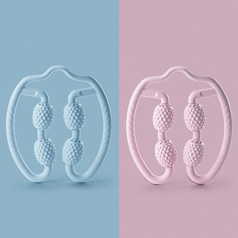 Clip circulaire de massage yoga pour jambes petites, masseur compact quatre roues - IVOIRART.COM