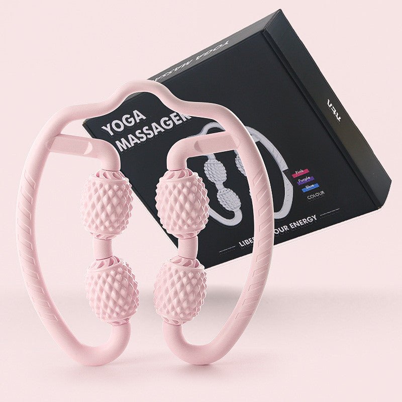 Clip circulaire de massage yoga pour jambes petites, masseur compact quatre roues - IVOIRART.COM