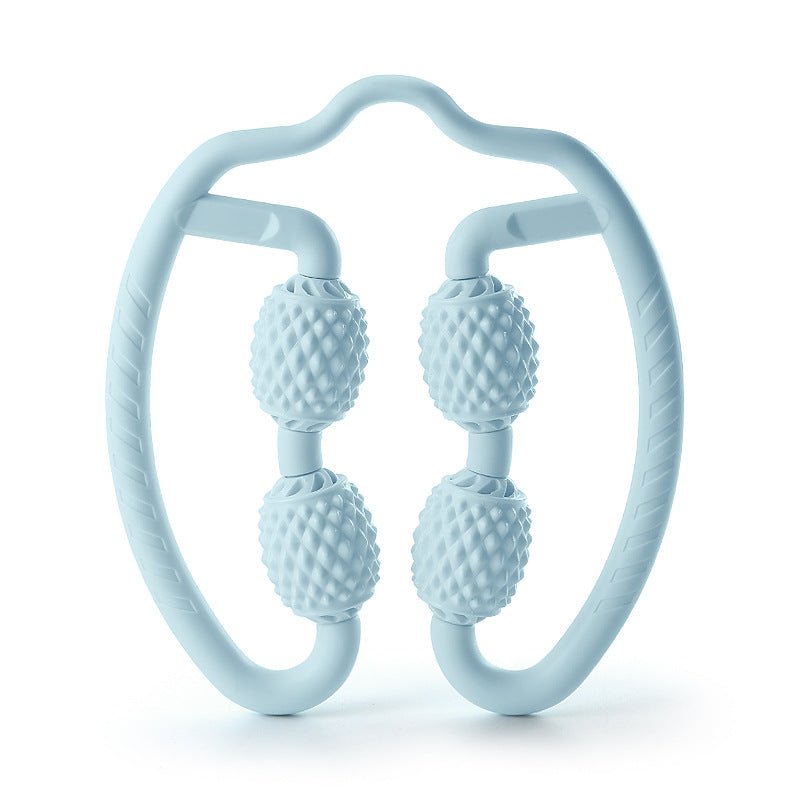 Clip circulaire de massage yoga pour jambes petites, masseur compact quatre roues - IVOIRART.COM